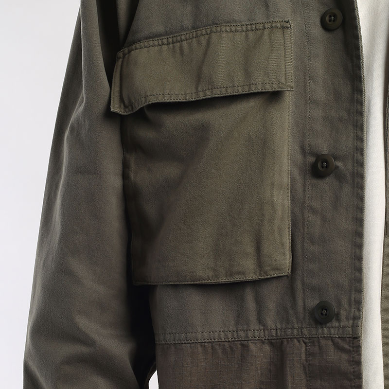 мужская зеленая куртка Alpha Industries Mixed Media Shirt Jacket MJM53000C1OG107grn - цена, описание, фото 6